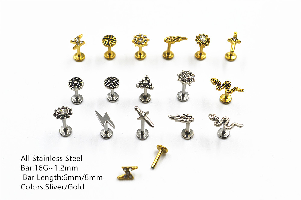 Body Jewelry Hot - Piercing de barra de labio de