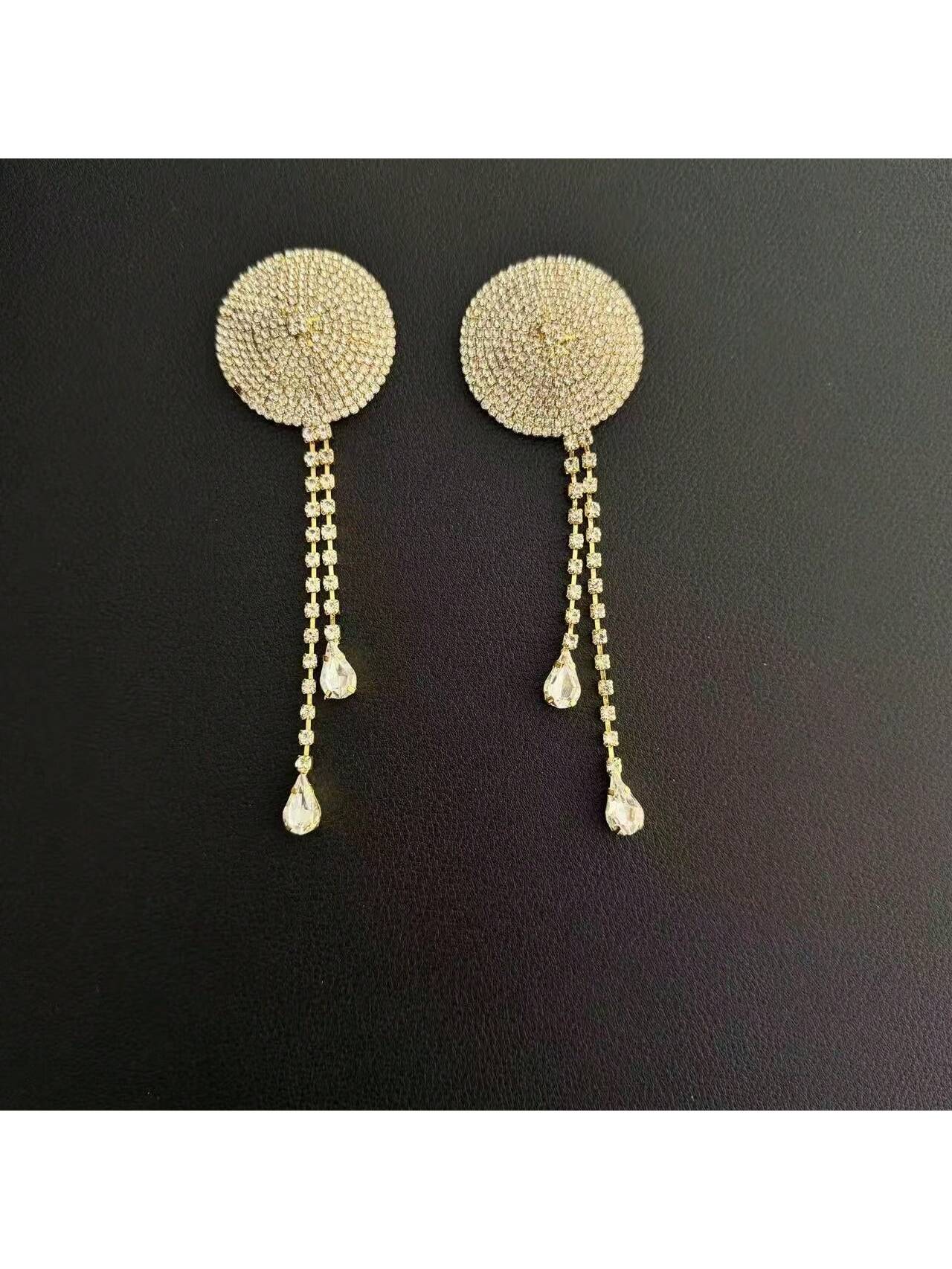 Body Jewelry Art - Los diamantes de imitación sexys, los