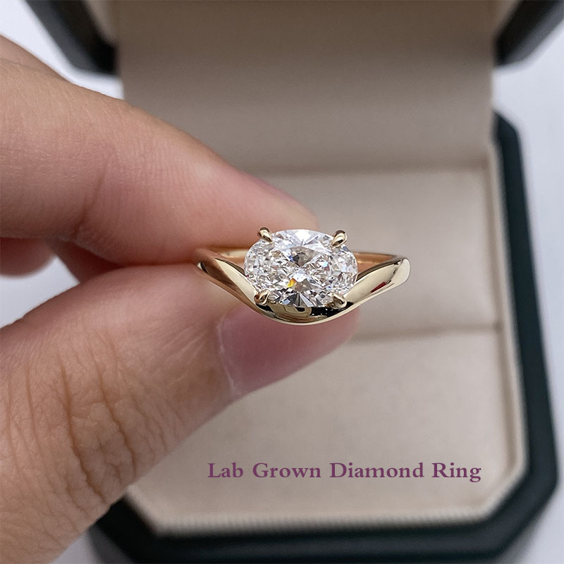 Body Jewelry Vch - Anillo de Compromiso Solitario con Diamante