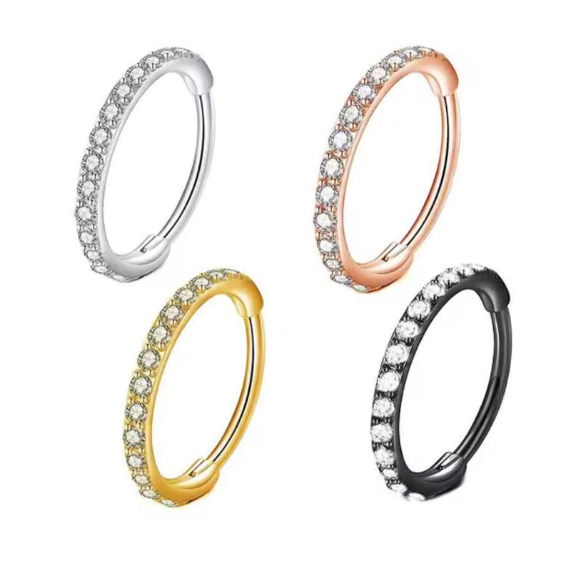 Body Jewelry Septum - Aro de Nariz Transparente de 16G
