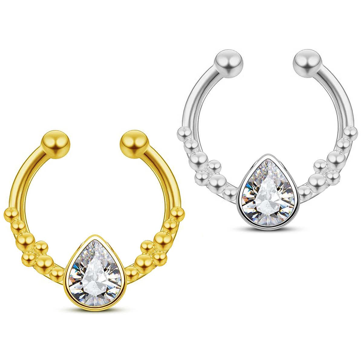 Body Jewelry Septum - Anillo Clicker de Acero Inoxidable 316L