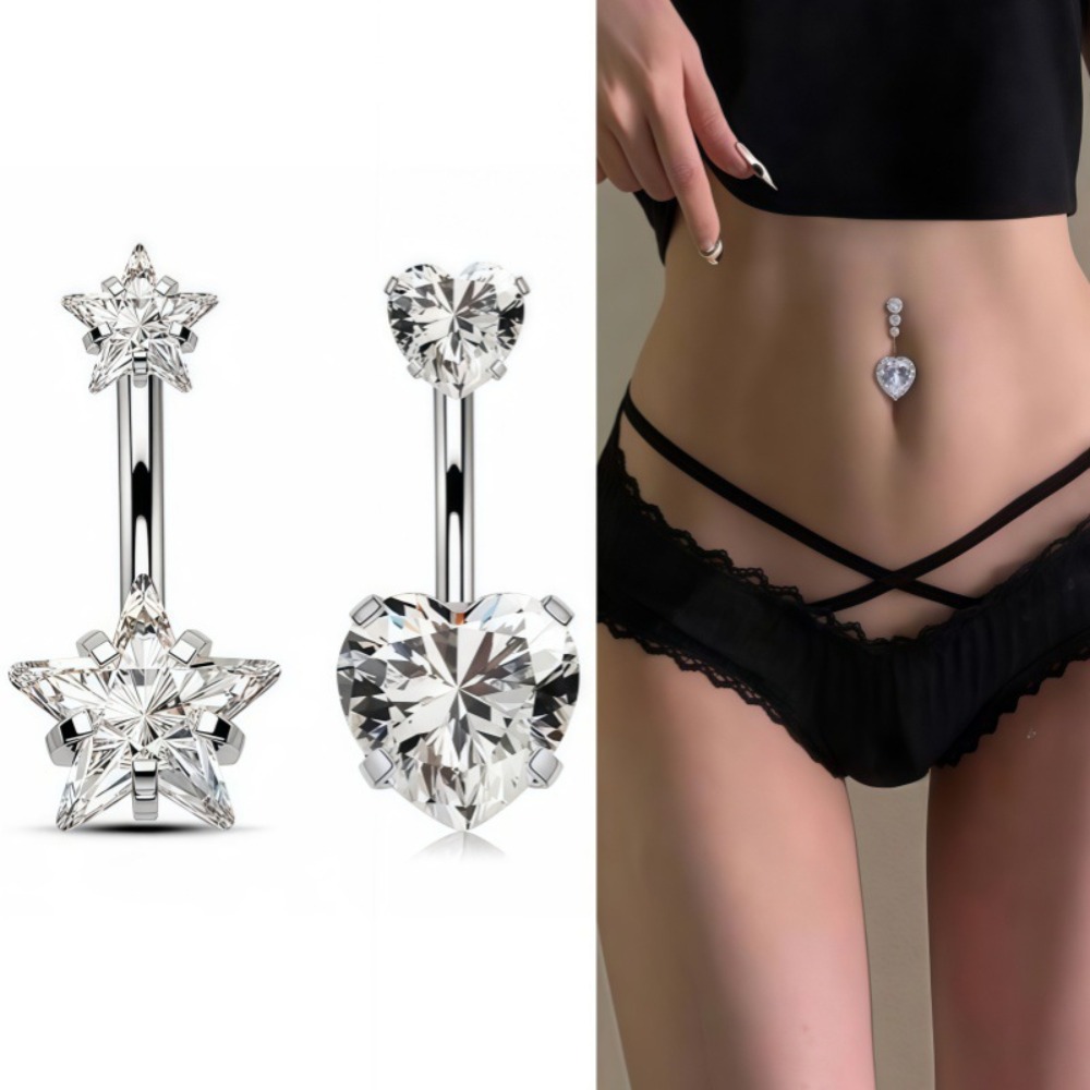 Body Jewelry Charms - Anillos de Ombligo de Acero Inoxidable