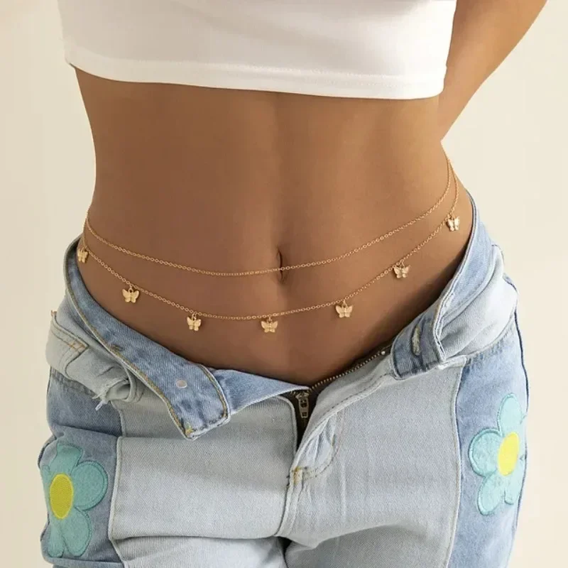 Body Jewelry Charms - Abalorio nuevo, cadena de mariposa de