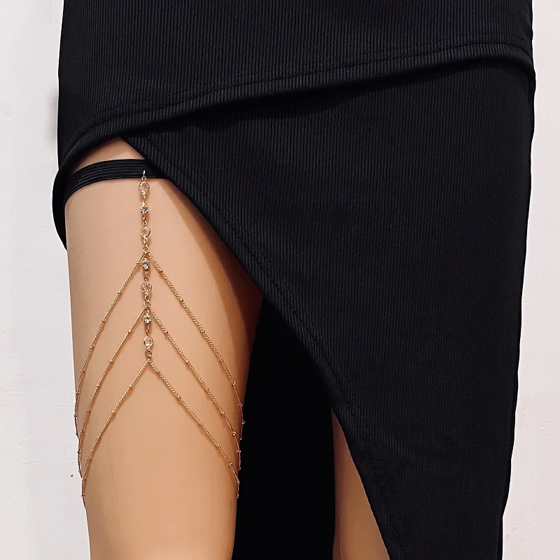 Body Jewelry Leg Chain - Cadena de muslo bohemia de moda