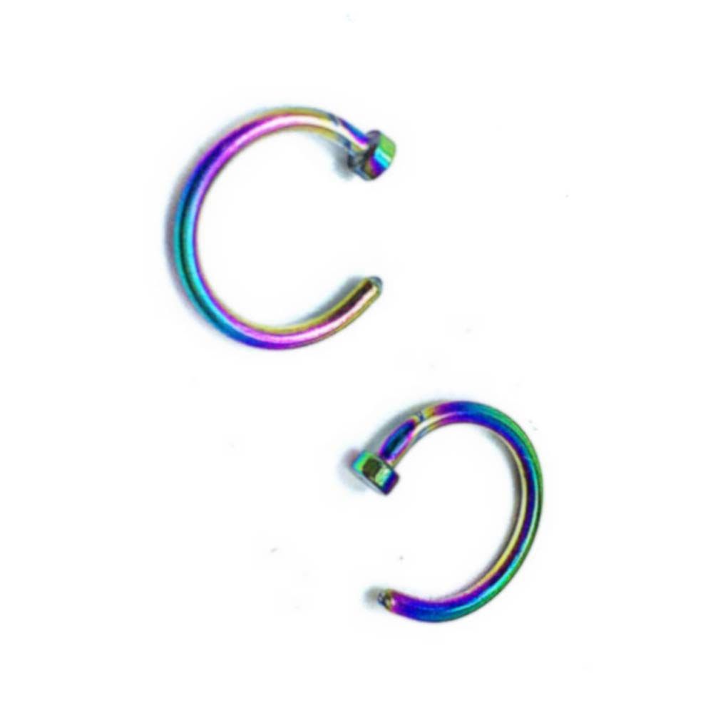 Body Jewelry Nose Studs - Pendientes de aro finos en forma