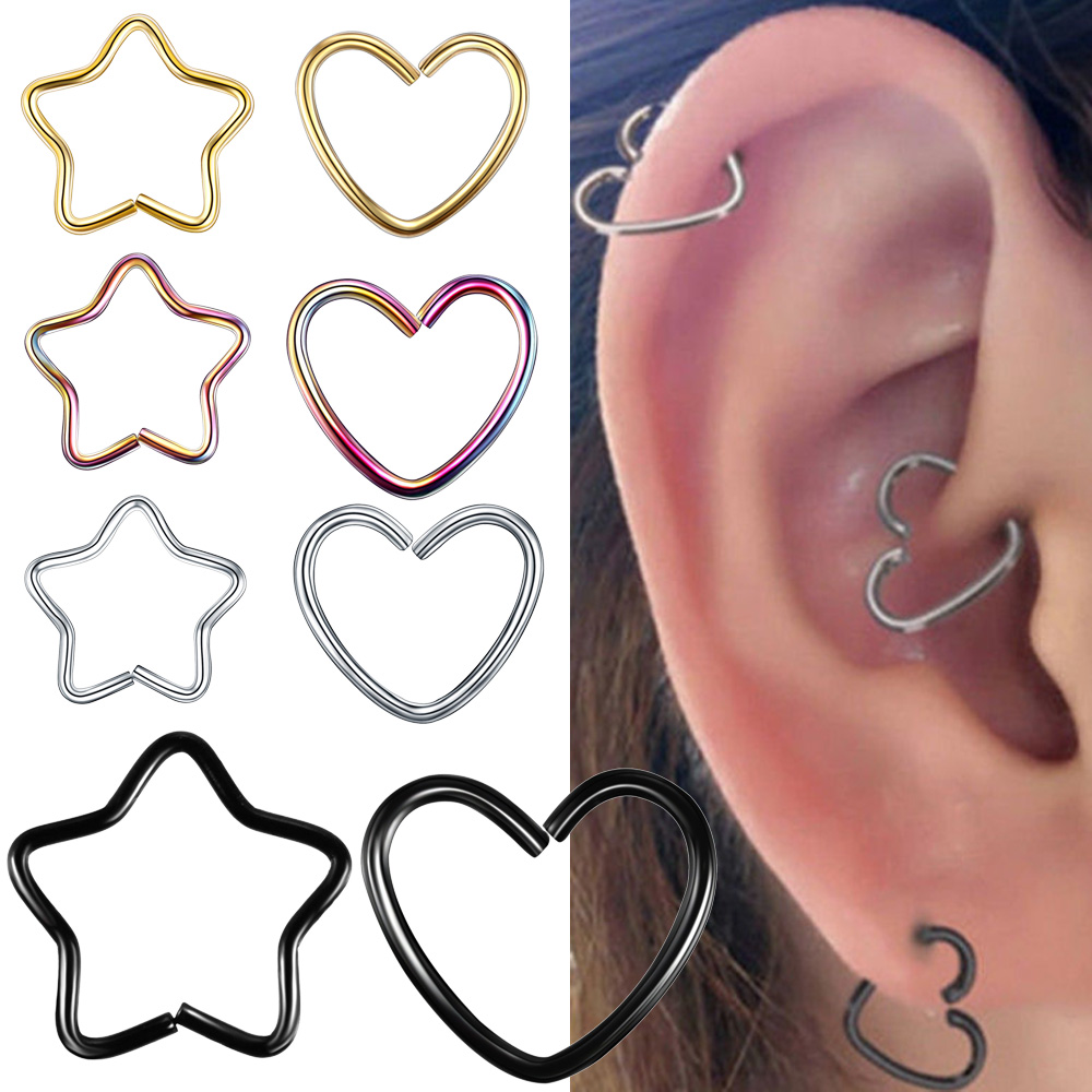 Body Jewelry Septum - Joyería corporal de acero quirúrgico, anillo