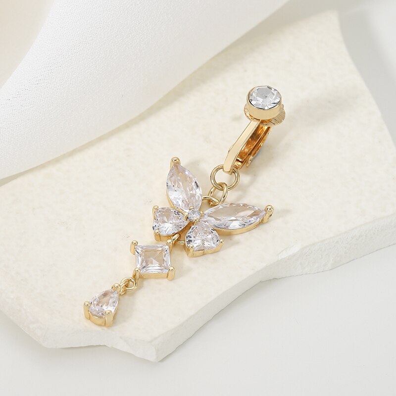 Body Jewelry Piercing - Clip en anillo para ombligo, forma