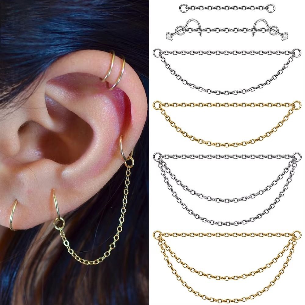 Body Jewelry Piercing - Cadena de titanio de moda para