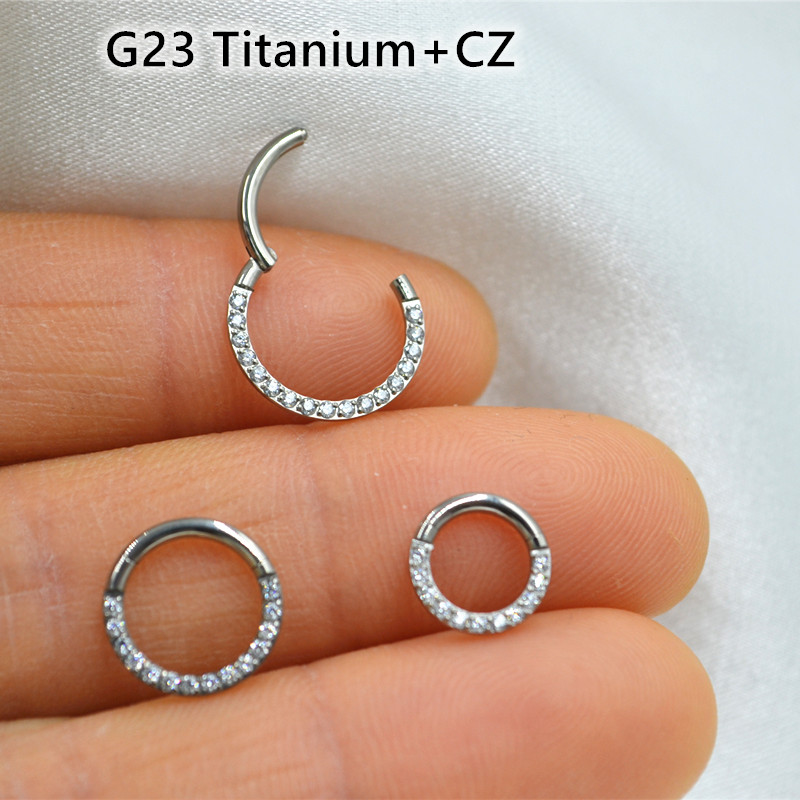 10 unids/lote G23 titanio nari - Clicker Ring Seamless reseña y precio