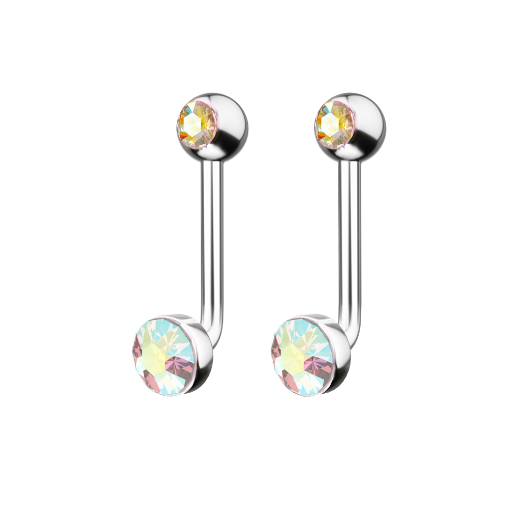 1 pieza F136 titanio 14G CZ ge - Body Jewelry Vch reseña y precio