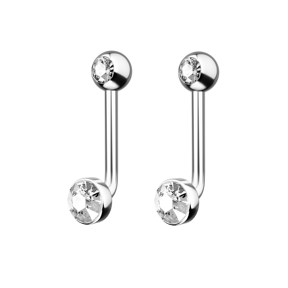 1 pieza F136 titanio 14G CZ ge - Body Jewelry Vch reseña y precio