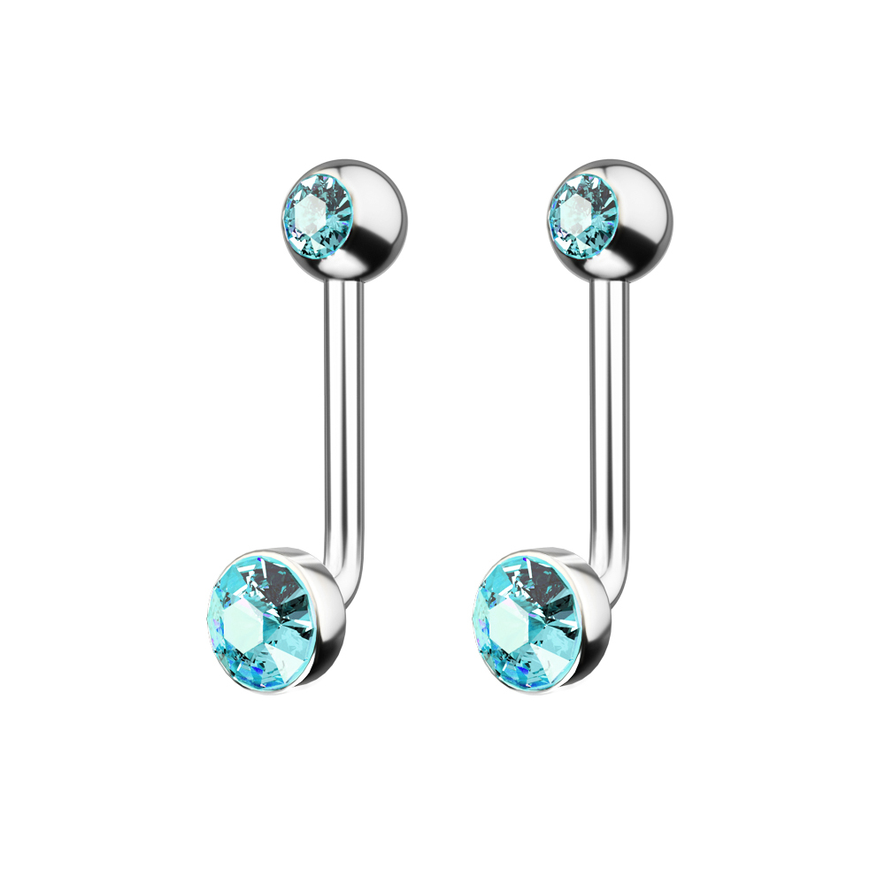 1 pieza F136 titanio 14G CZ ge - Body Jewelry Vch reseña y precio