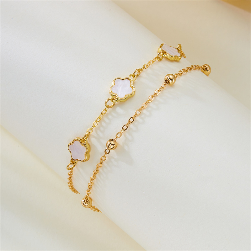 2 unids/set tobillera de trébo - Body Jewelry Leg Chain reseña y precio