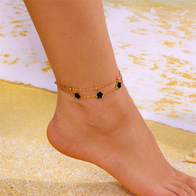 2 unids/set tobillera de trébo - Body Jewelry Leg Chain reseña y precio