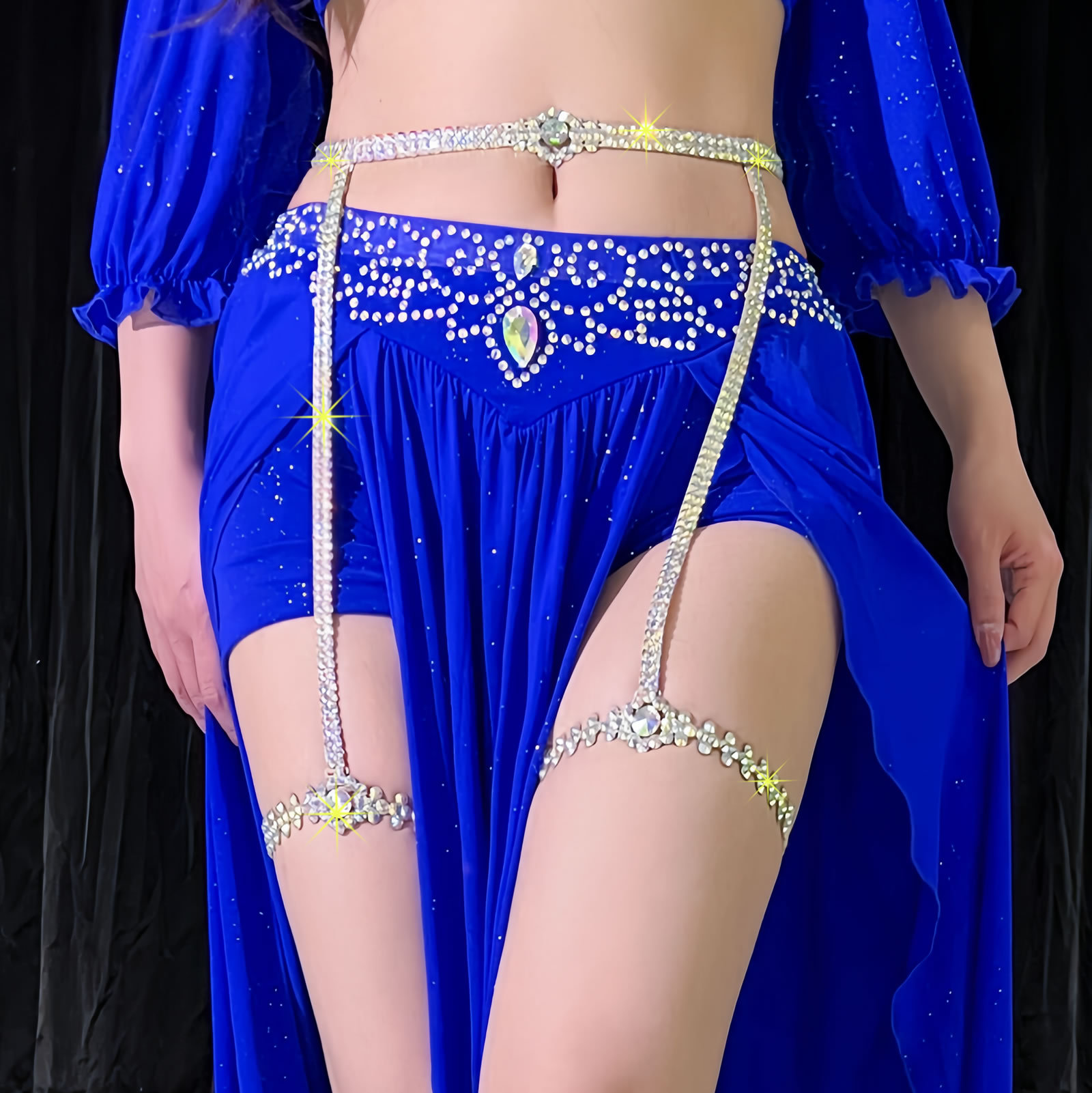 Ropa de danza del vientre feme - Body Jewelry Leg Chain reseña y precio