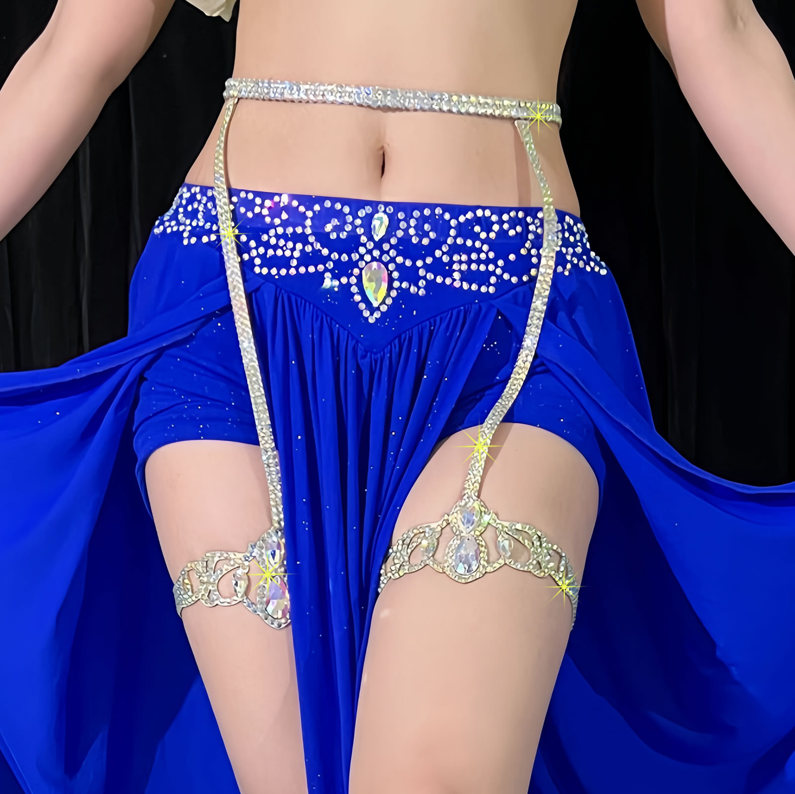 Ropa de danza del vientre feme - Body Jewelry Leg Chain reseña y precio