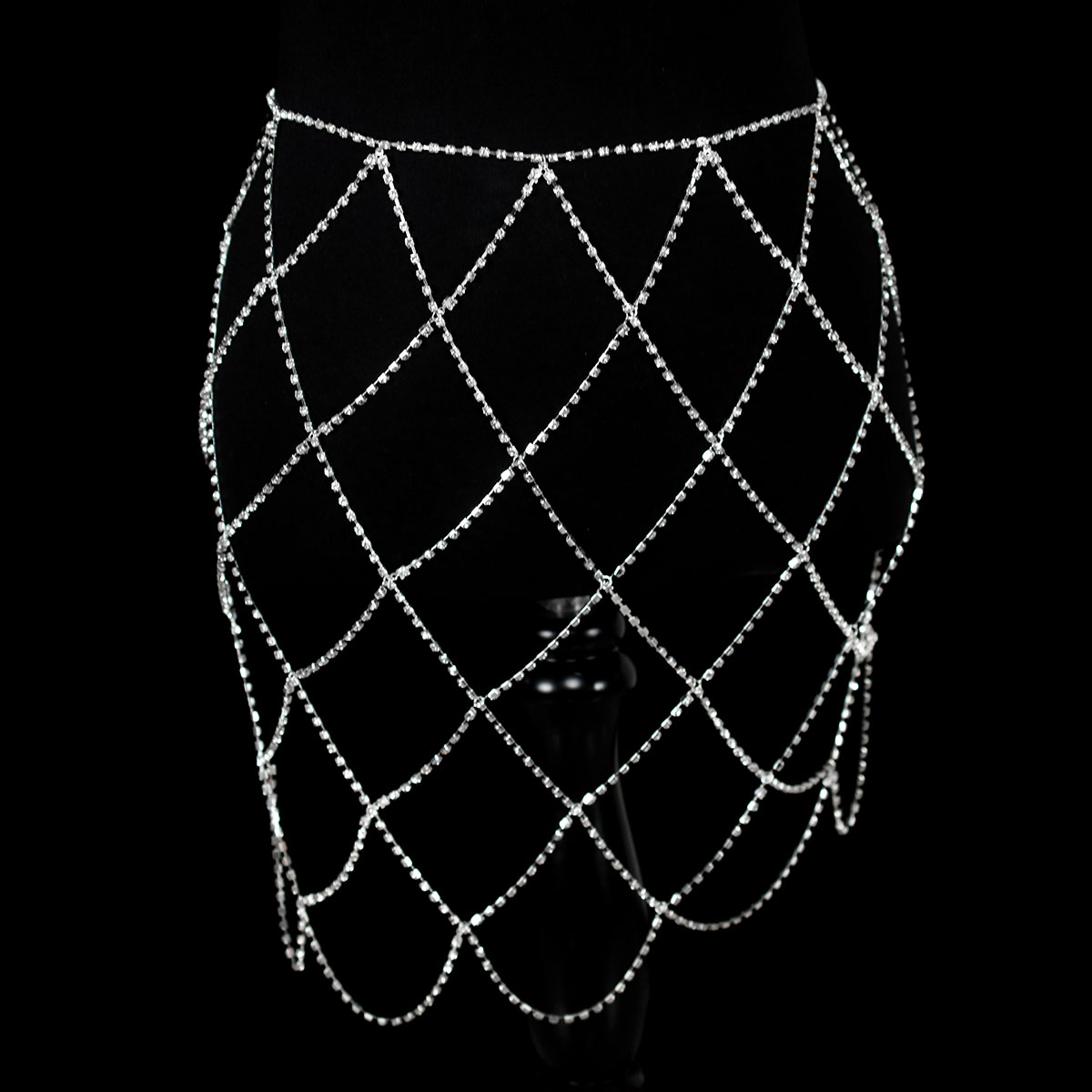 Falda de cintura de malla con  - Body Jewelry Art reseña y precio