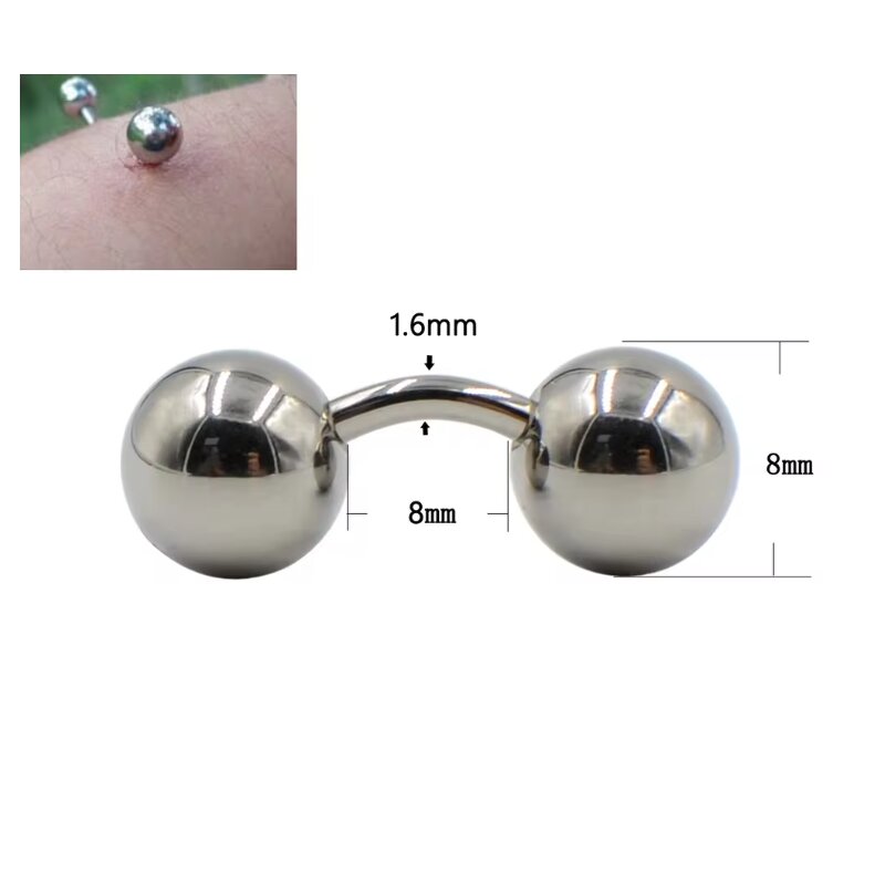 1 pieza bola grande 316L rosca - Body Jewelry Vch reseña y precio