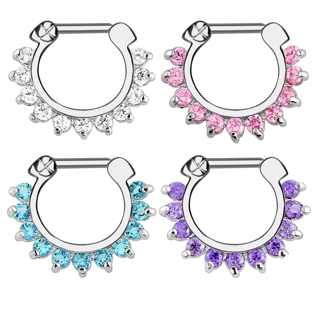 1 pieza de aro con clip para s - Body Jewelry Nose Studs reseña y precio