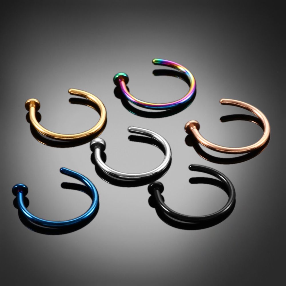 10 piezas de acero inoxidable  - Body Jewelry Nose Studs reseña y precio