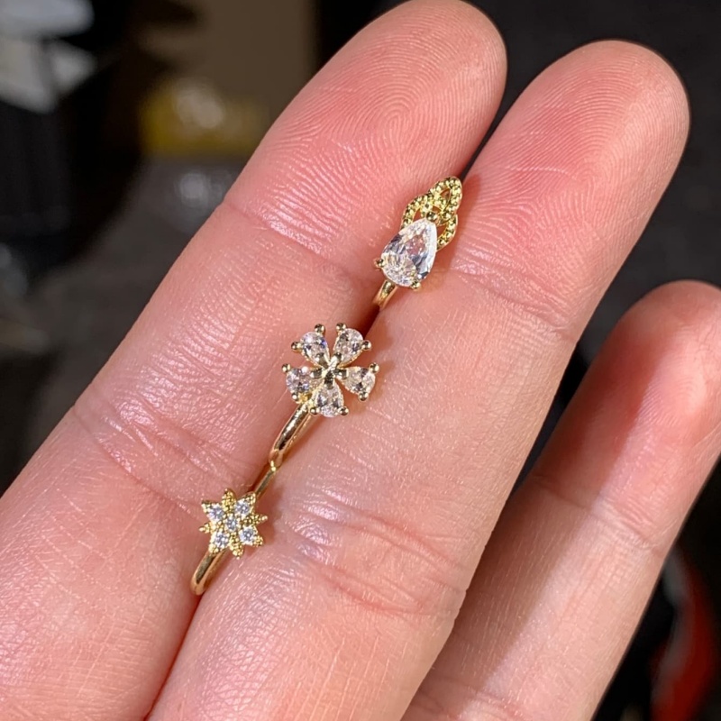 Juego de 3 pinzas para la nari - Body Jewelry Nose Studs reseña y precio