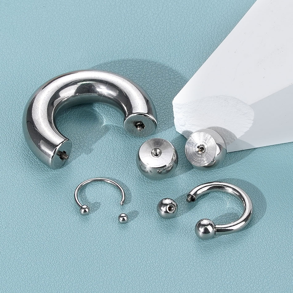 Anillo de herradura de acero i - Body Jewelry Gauges reseña y precio