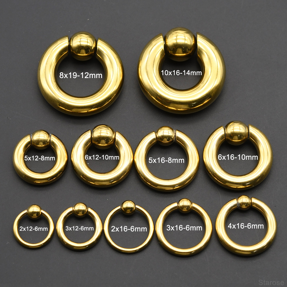 Anillos de cuentas cautivas de - Body Jewelry Gauges reseña y precio