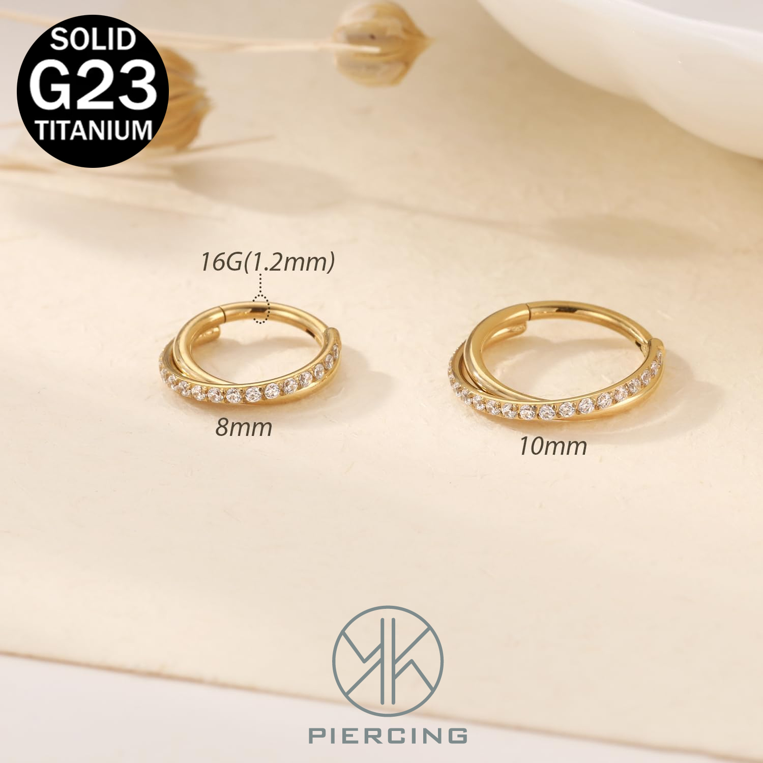 16G Grado de implante de titan - Clicker Ring Seamless reseña y precio