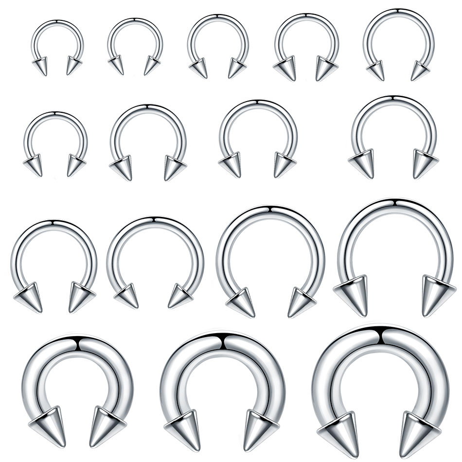 Anillo de herradura de acero i - Body Jewelry Gauges reseña y precio