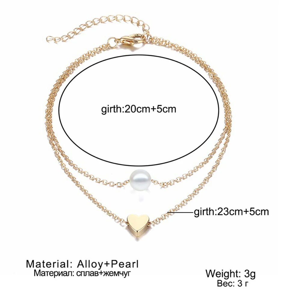 SUMENG-tobilleras de corazón m - Body Jewelry Leg Chain reseña y precio