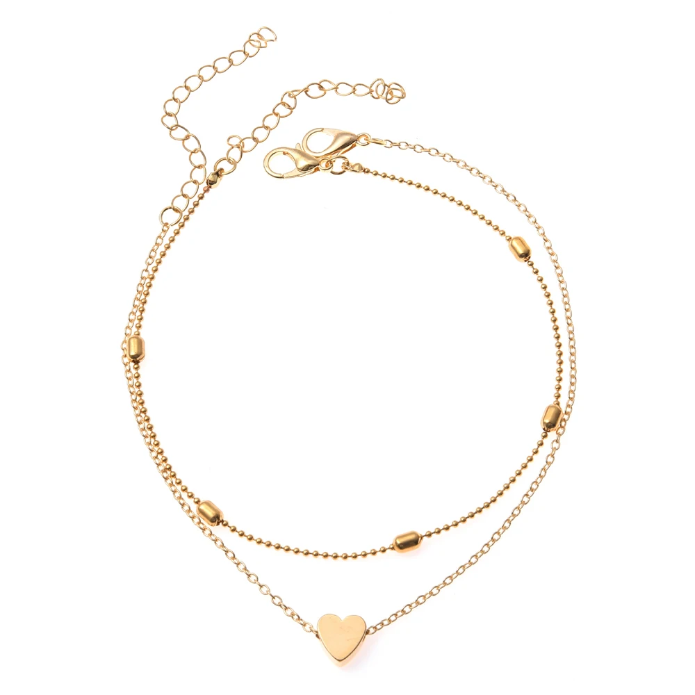SUMENG-tobilleras de corazón m - Body Jewelry Leg Chain reseña y precio